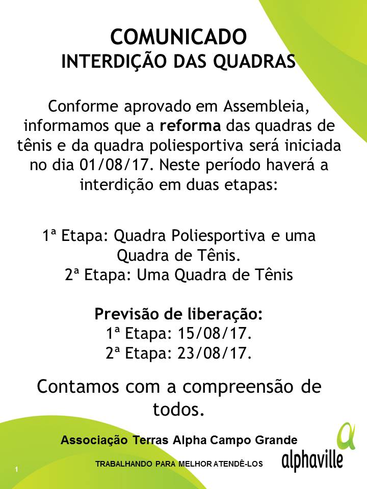 Regulamento Interno de uso das Quadras de Tênis Notícias e Comunicados -  Aos Sócios - Clube de Campo Valinhos