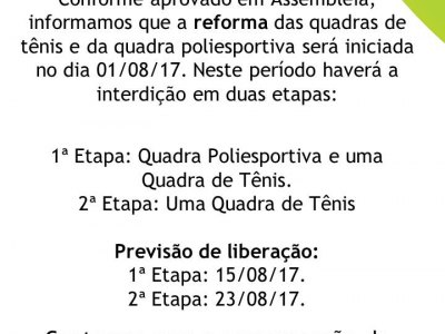 REFORMA DAS QUADRAS