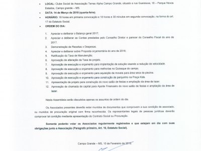 Edital de Convoção