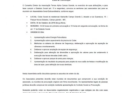 EDITAL DE CONVOCAÇÃO