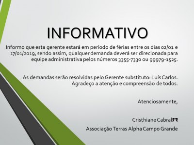 FERIAS GERENCIA