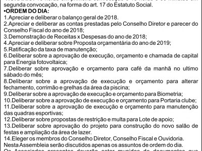 EDITAL DE CONVOCAÇÃO