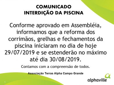 Interdição Piscina